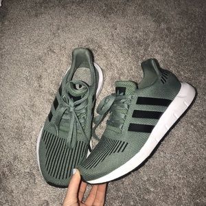 Adidas army green shoes